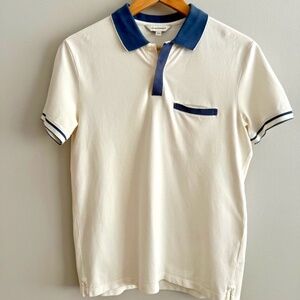 Club Monaco Men's polo shirt in Cream color, Size XS